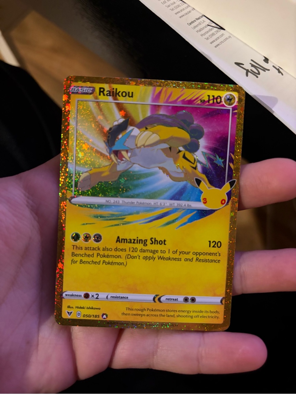 TCG: Raikou Holographic Card - Yellow